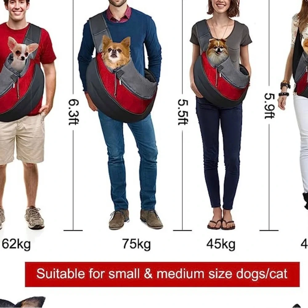 Pet Puppy Dog Mesh Sling Carry Pack Backpack Carrier Travel Tote Shoulder